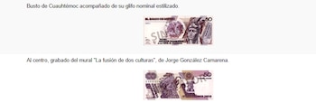 billetes y monedas de México