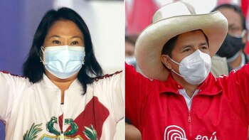 Keiko Fujimori y Pedro Castillo