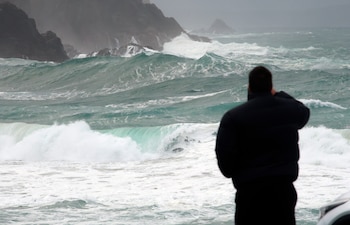Fuerte oleaje en la costa