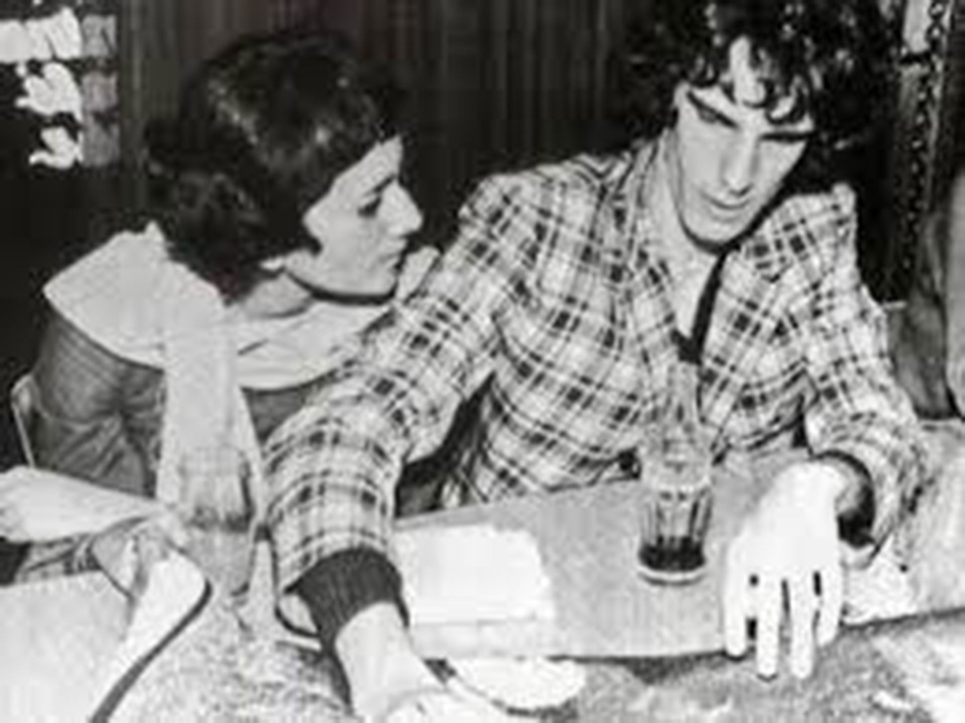 Spinetta junto a Cristina Bustamante, la