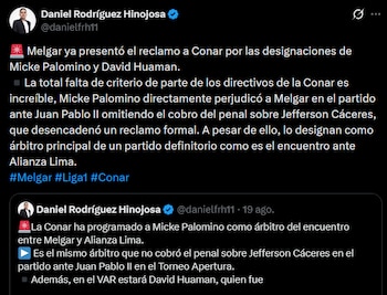 Melgar – Alianza Lima – Micke Palomino – VAR – Liga 1 – Perú – deportes – 20 agosto
