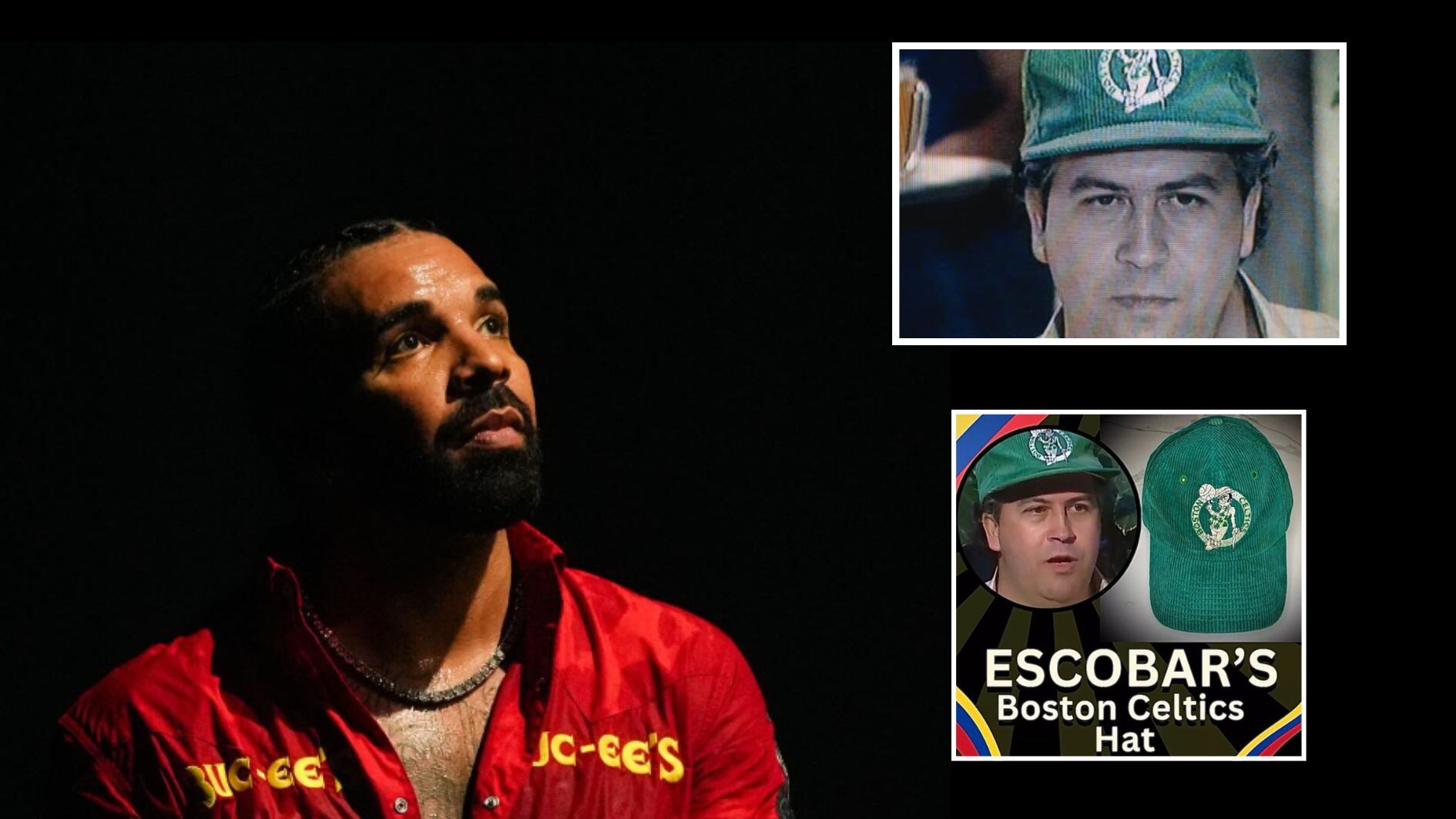 La gorra que lució Escobar apareció en un documental que se grabó a finales de la década del 80 en Colombia - créditos @champagnepapi/IG | captura de pantalla eBay / sitio web