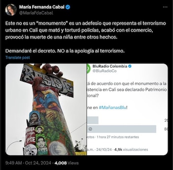 María Fernanda Cabal calificó el