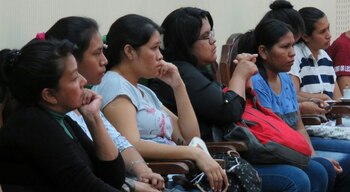 Estudiantes de comunidades indígenas durante