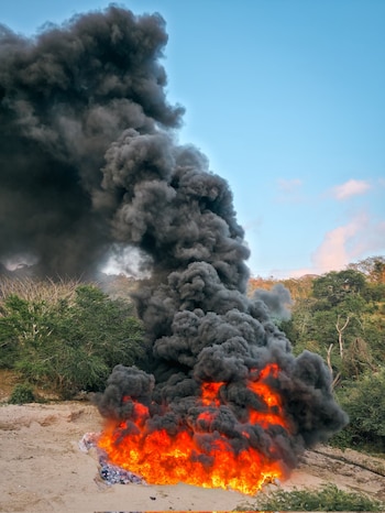 El acto de incineración fue