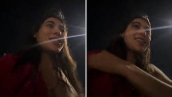 La tiktoker iba de camino