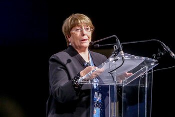 La Alta Comisionada de Naciones Unidas para los Derechos Humanos, Michelle Bachelet.
Ricardo Rubio - Europa Press