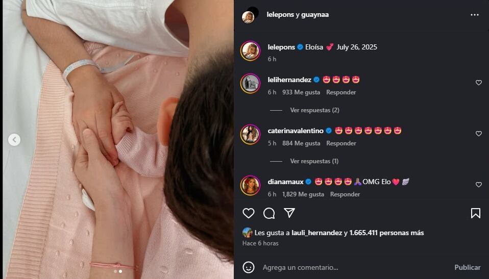 Lele Pons y Guaynaa le dieron la bienvenida a su primera hija. (Instagram)