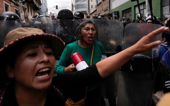 Seguidores del expresidente Evo Morales