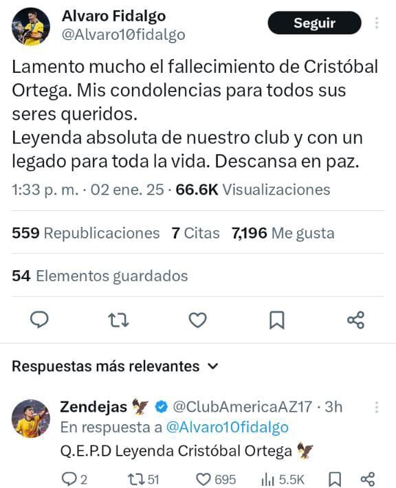 Por su parte, Álvaro Fidalgo también manifestó su sentir tras el fallecimiento de Cristóbal Ortega (Captura de pantalla)