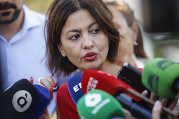 23/09/2026 La ministra de Juventud e Infancia, Sira Rego, ofrece declaraciones a los medios al finalizar su visita institucional a la población, tras recorrer La Gerencia, a 23 de septiembre de 2026, en Sagunto, Valencia (España).
POLITICA
Rober Solsona - Europa Press