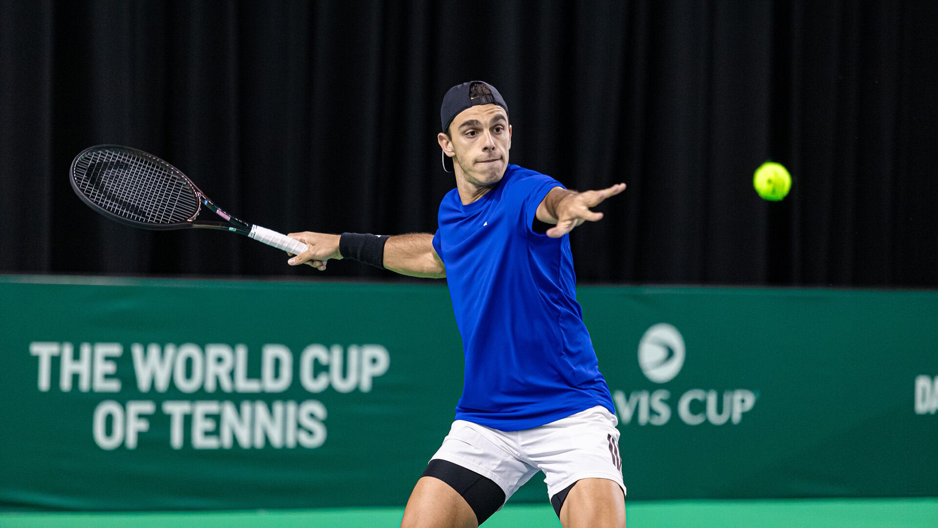 La Selección Argentina de Tenis completó una intensa jornada de entrenamientos en Bolonia a dos días del debut ante Alemania (Crédito: Prensa:AAT)