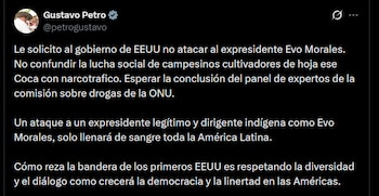 Gustavo Petro - crédito @petrogustavo/X