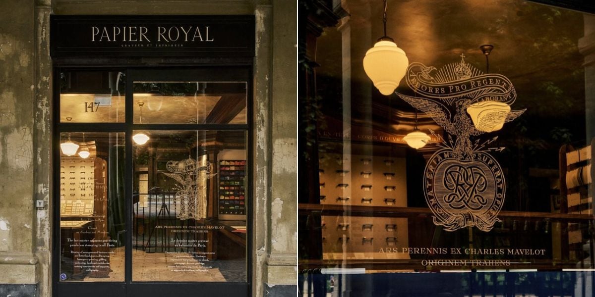 Papier Royal conserva más de 12.000 bloques de acero grabados, algunos provenientes del siglo XIX (Instagram/@papierroyalparis)