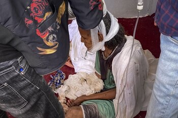 Una anciana que huyó a