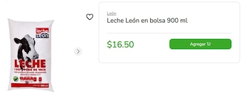 Leche León. (captura de
