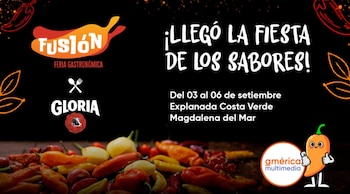 Cartel promocional sobre fondo negro con ajíes variados, logotipos institucionales y la figura animada de un ají