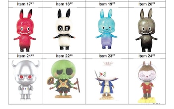 Algunos muñecos de Labubu que fueron importados por la empresa peruana