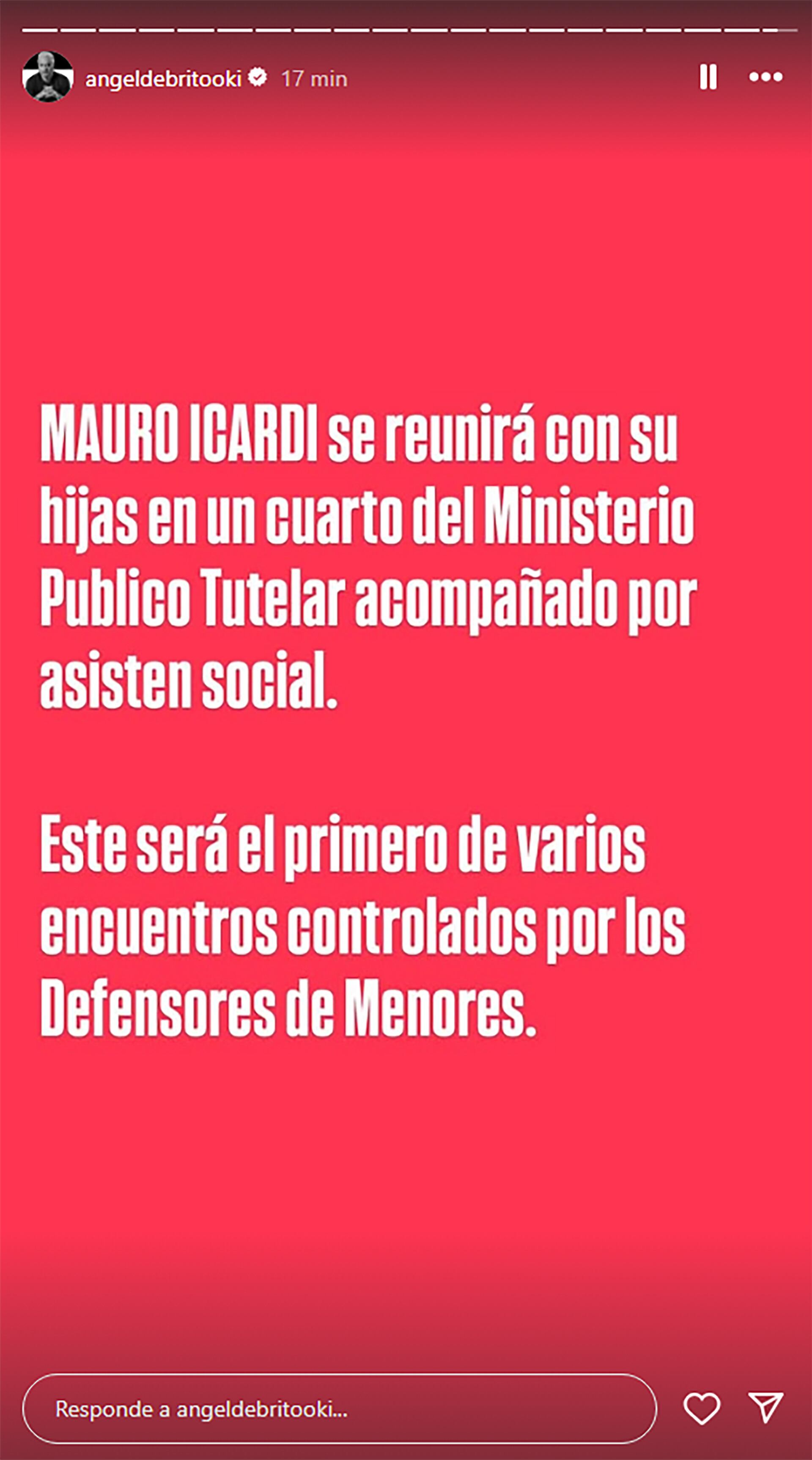 Ángel de Brito también contó que se iniciará la revinculación entre el futbolista y sus hijas (Instagram)