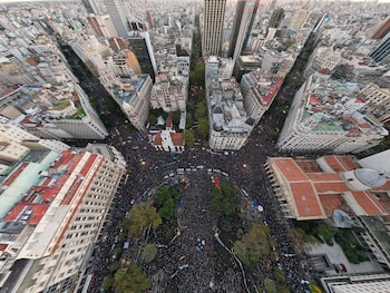 La marcha del 23 de abril pasado