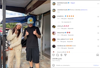 El cantante Charlie Bermúdez compartió una foto con Kali Uchis en Pereira - crédito charliebermudez / Instagram