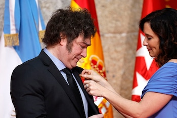 El presidente Javier Milei junto