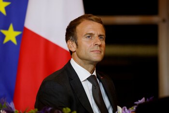 El presidente francés, Emmanuel Macron,