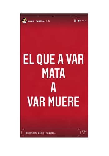 Pablo Migliore disparó contra River