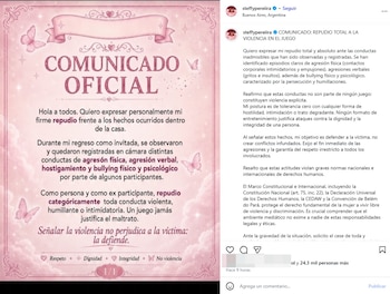 El contundente comunicado que publicaron desde la cuenta oficial de Campanita (Instagram)