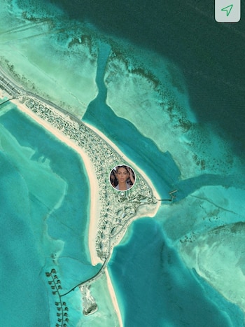 Georgina durante sus vacaciones en