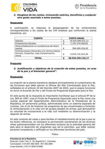 Paloma Valencia denunció altos costos