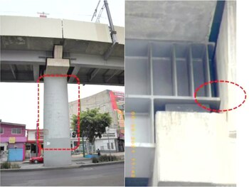 Fisuras en columnas y separación