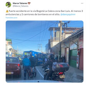 Bus del SITP chocó con
