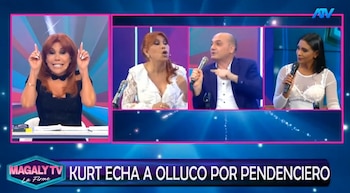 Magaly cuestiona defensa de Karla Tarazona a Christian Domínguez y habla de nuevos métodos de engaño. Captura: Magaly TV La Firme.