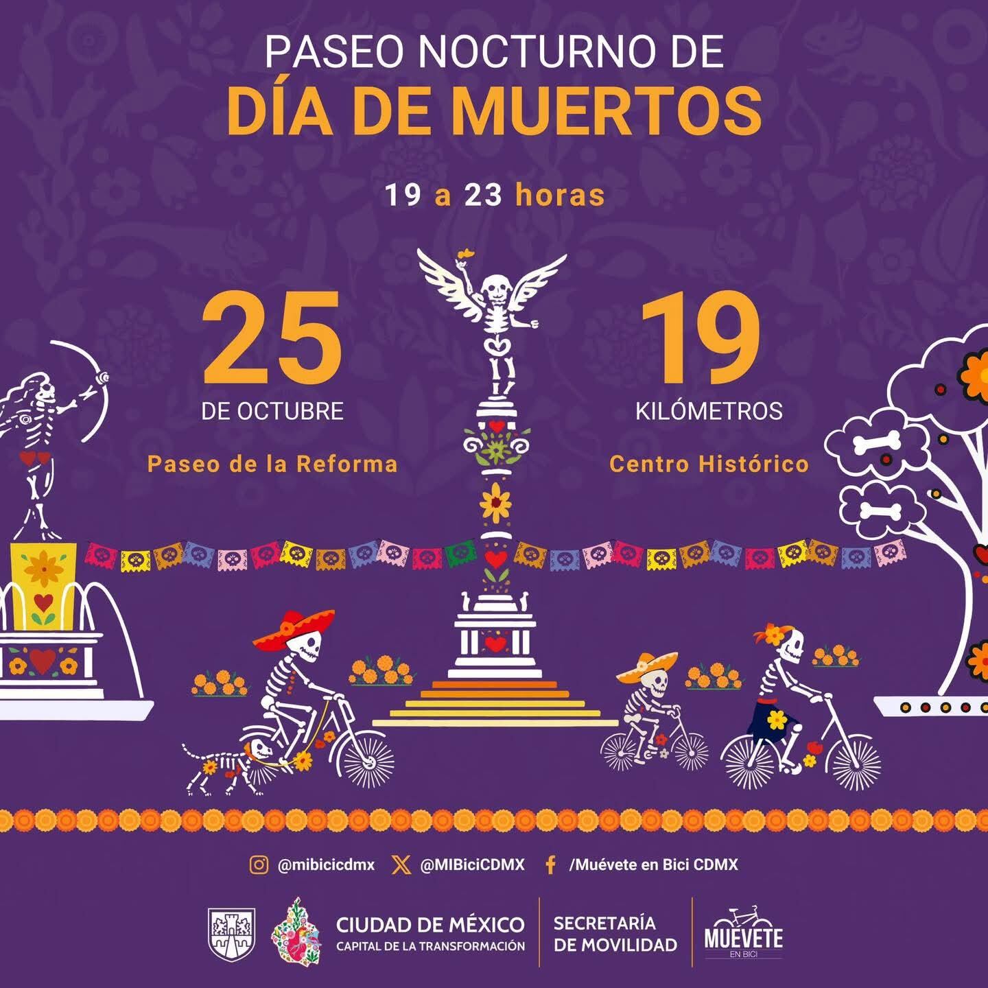 Paseo Nocturno CDMX 2025. (Gobierno de la CDMX)