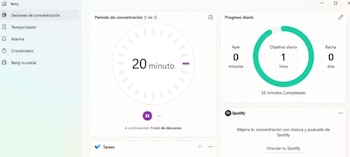 Sesiones de concentración.
