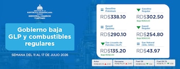 Las autoridades dominicanas dispusieron rebajas en los combustibles más usados en el país por segunda semana consecutiva (Cortesía: MICM).