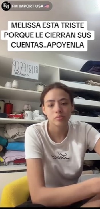 Hija de Melissa Klug llora