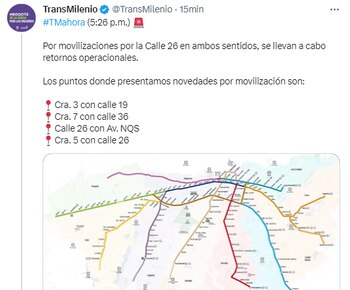 Transmilenio entregó un nuevo reporte