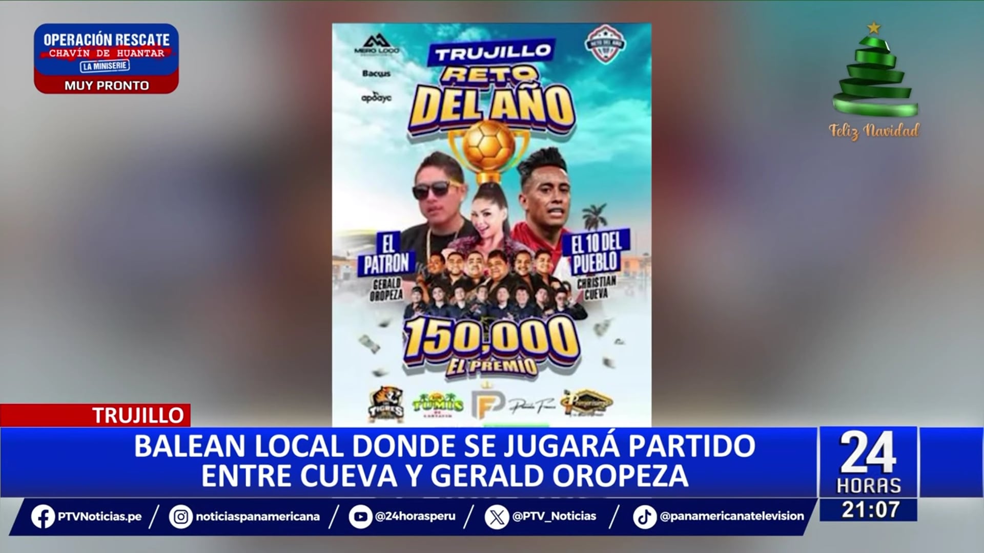 Un tiroteo y mensajes intimidatorios alteraron la previa del partido entre Christian Cueva y Gerald Oropeza en Trujillo, pero el evento se concretó gracias a un fuerte operativo de seguridad. | 24 horas