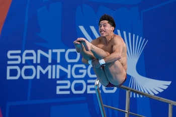 Los clavadistas mexicanos competirán más tarde en la prueba individual, donde buscarán su segunda presea en Santo Domingo. (AP Foto/Fernando Vergara)