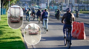 Un ciclista que transitaba sobre