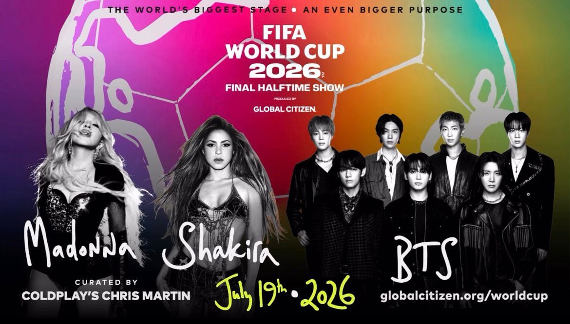 Shakira, Madonna y BTS serán los encargados de liderar el espectáculo del medio tiempo de la final de la Copa Mundial de Fútbol 2026 - crédito FIFA