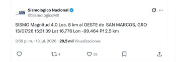 sismo méxico hoy 13 julio 2026