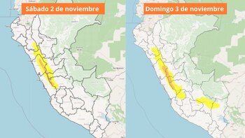 Senamhi advierte de alerta naranja
