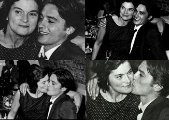 Alain Delon junto a su