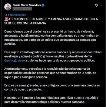 Un hombre armado ingresó a