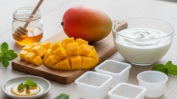 Gelatina de mango y yogur