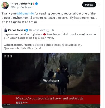 Felipe Calderón arremete contra el