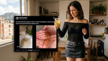 Usuarios en el norte de Bogotá reportaron cambios en la coloración del agua durante los trabajos de modernización en la planta Tibitoc- crédito VisualesIA/@nataliaescribe/X